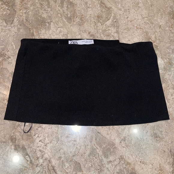 Zara Tops - Women’s Zara Size XS Bandeau Top With Inserted Sleeves Black